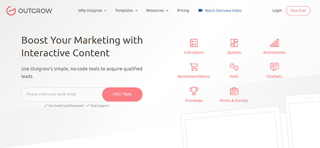 Outgrow Homepage