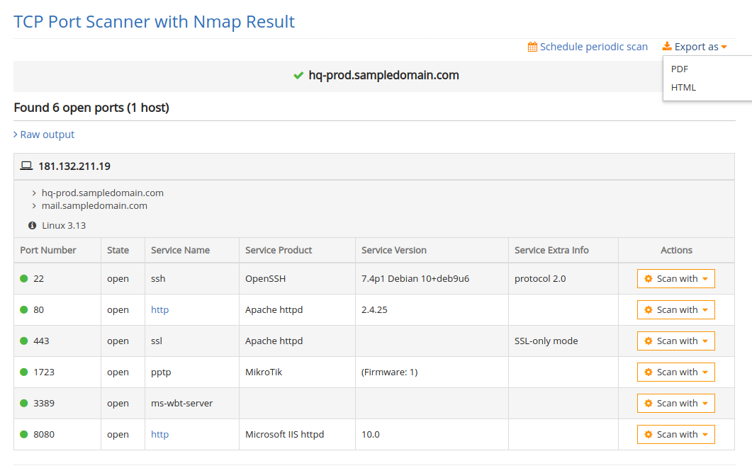 pentest-tools-port-scan