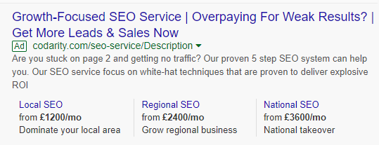Ultimate Guide to Paid Search Advertising 30 PriceExtensions Frontend Desktop