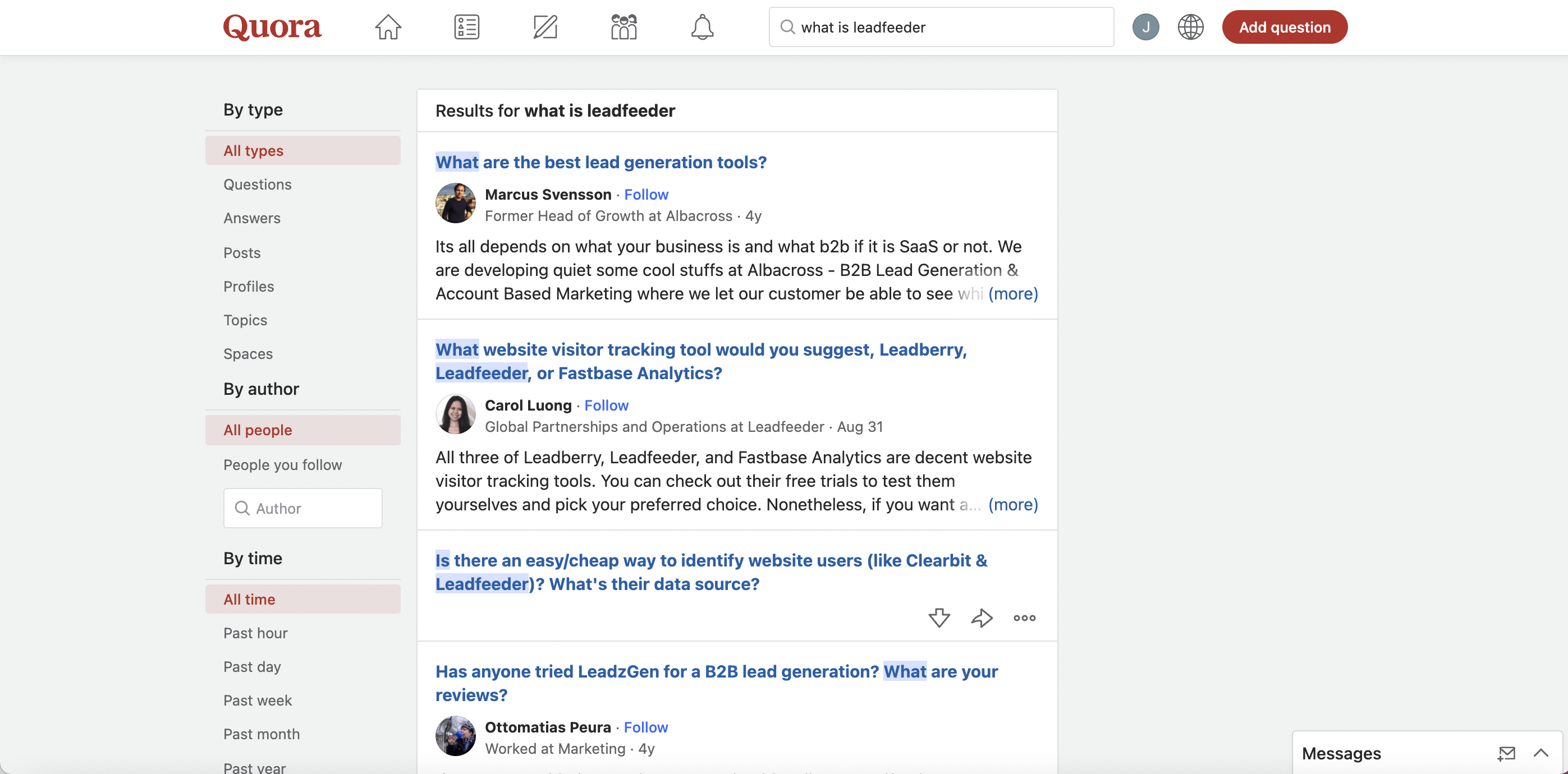 Quora-sales-tool