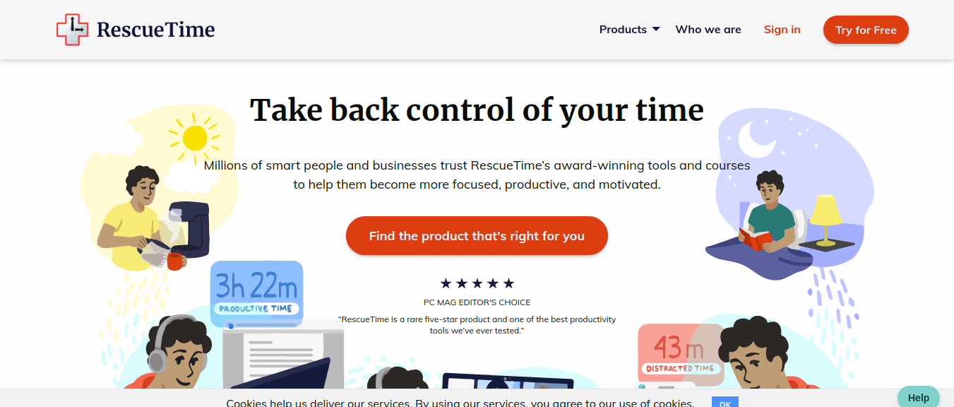 RescueTime as time management tool
