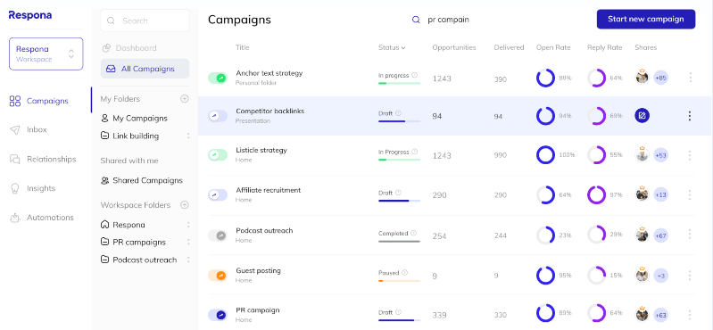 Respona - email marketing tool 2022