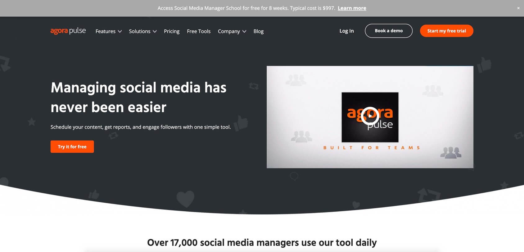 Домашняя страница Agorapulse