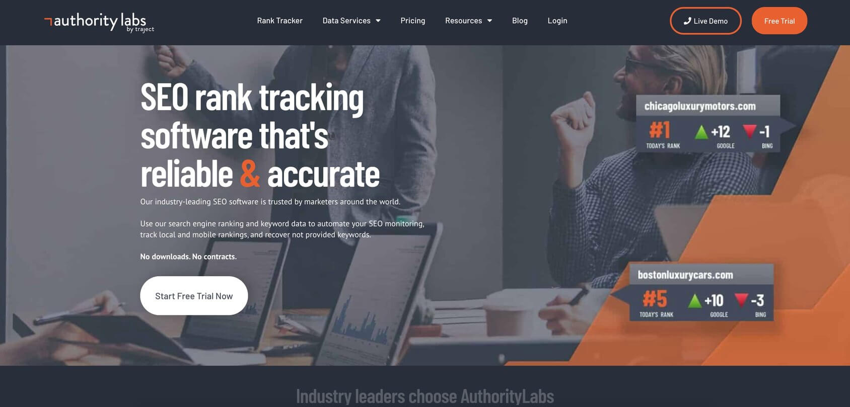 Authority Labs домашняя страница