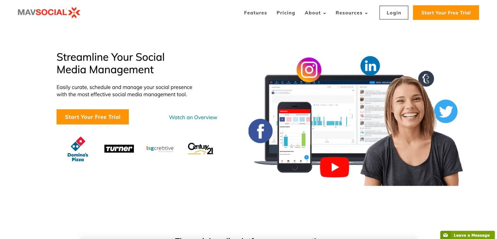 Домашняя страница MavSocial