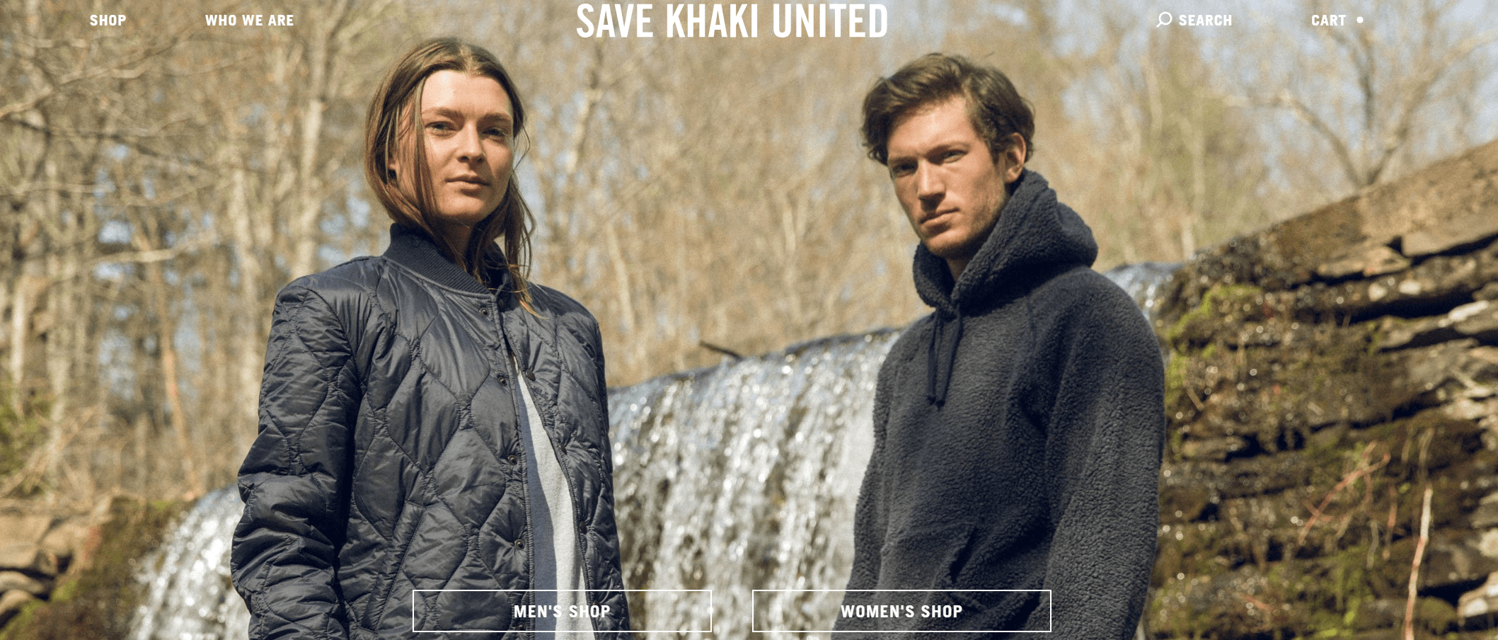 ecommerce website - save khaki