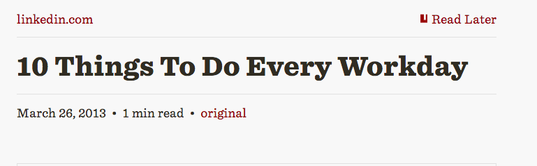 Readability format