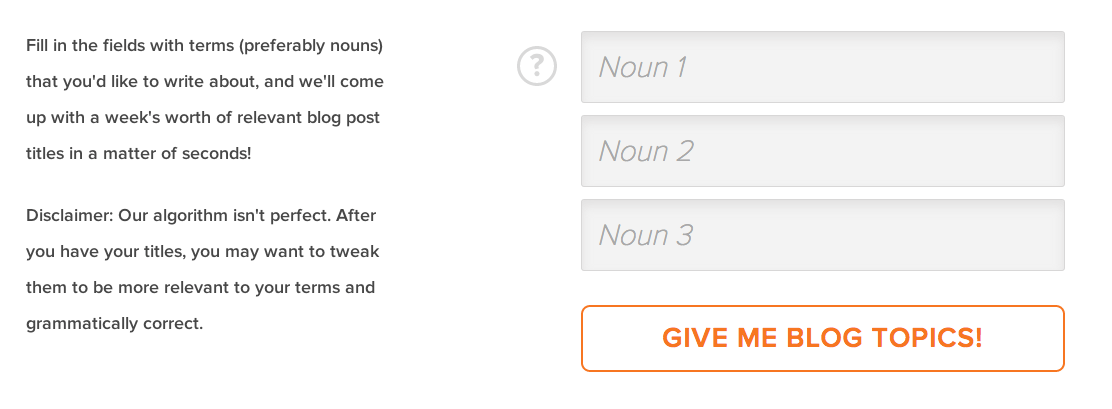 Blog Topic Generator