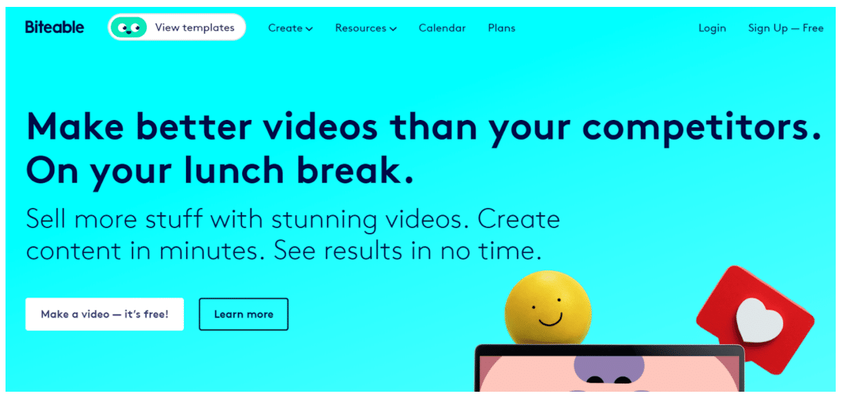 Biteable Facebook Video ad Creator