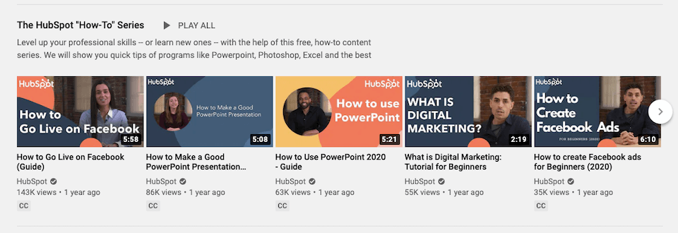 Hubspot video series about how to increase website traffic