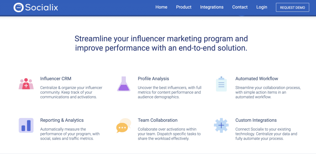 Socialix influencer relationship marketing tool