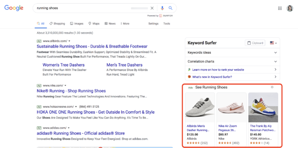 типы объявлений Google Google shopping ads