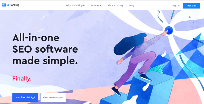 SE Ranking Homepage