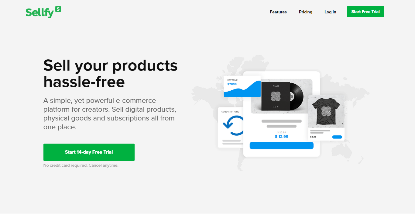 alternative to woocommerce and shopify - sellfy