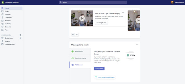 shopify dash - best platform to sell online