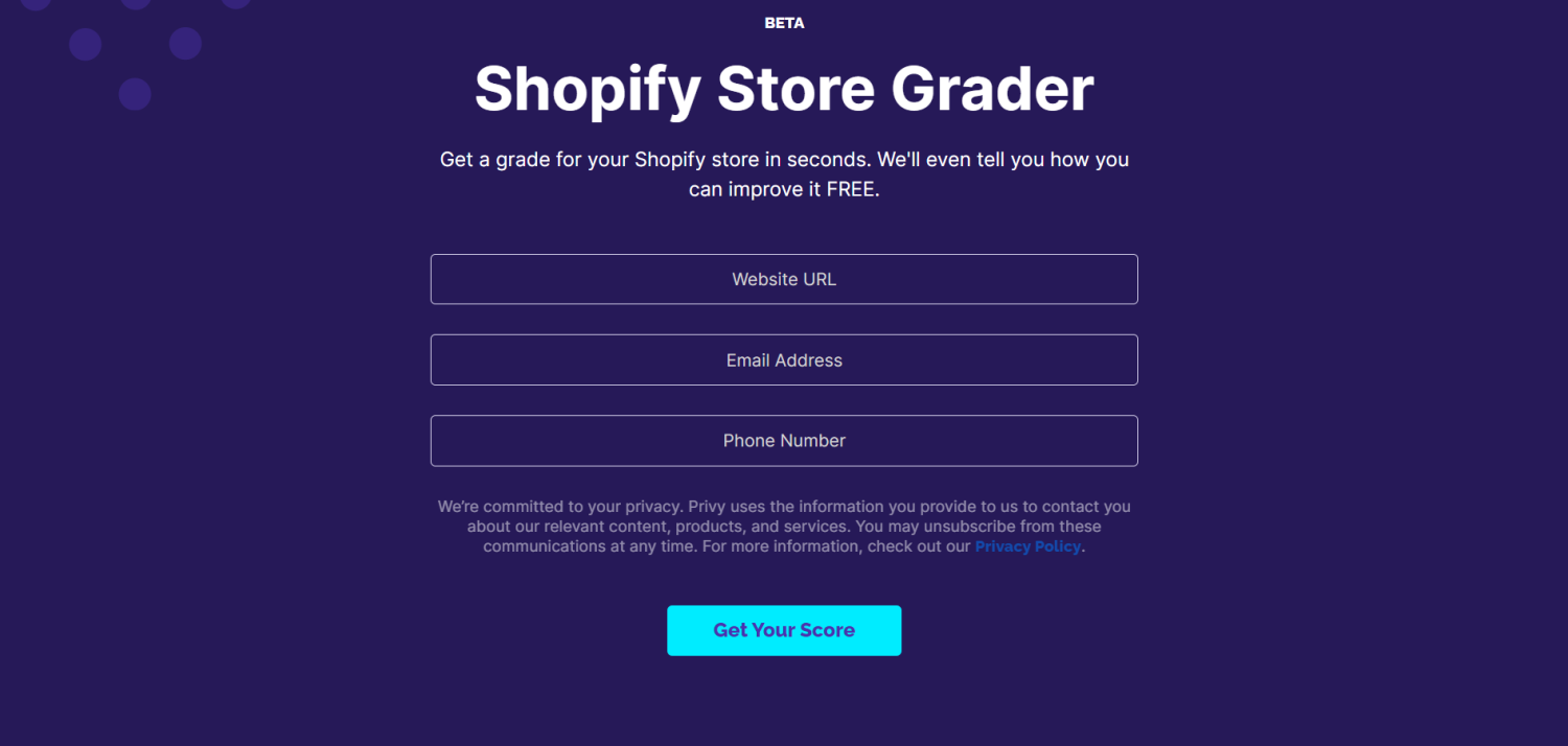 Shofiy Store Grader