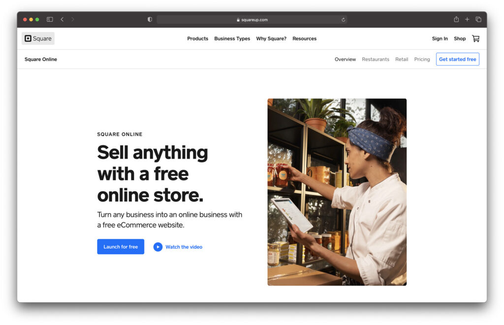 square online - best ecommerce website builder for small business