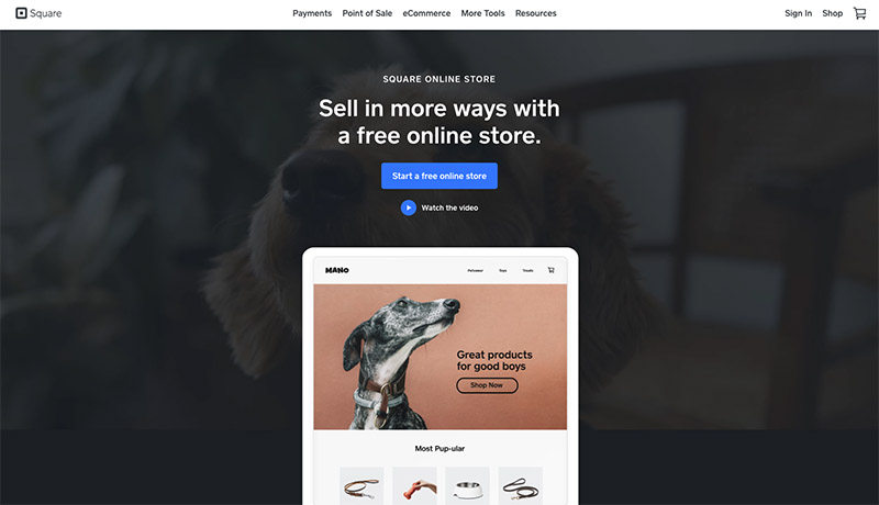 best mobile website builder - square online store