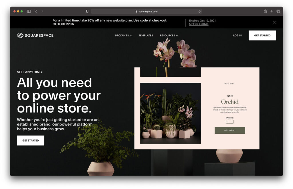 squarespace - best ecommerce website builder for small business