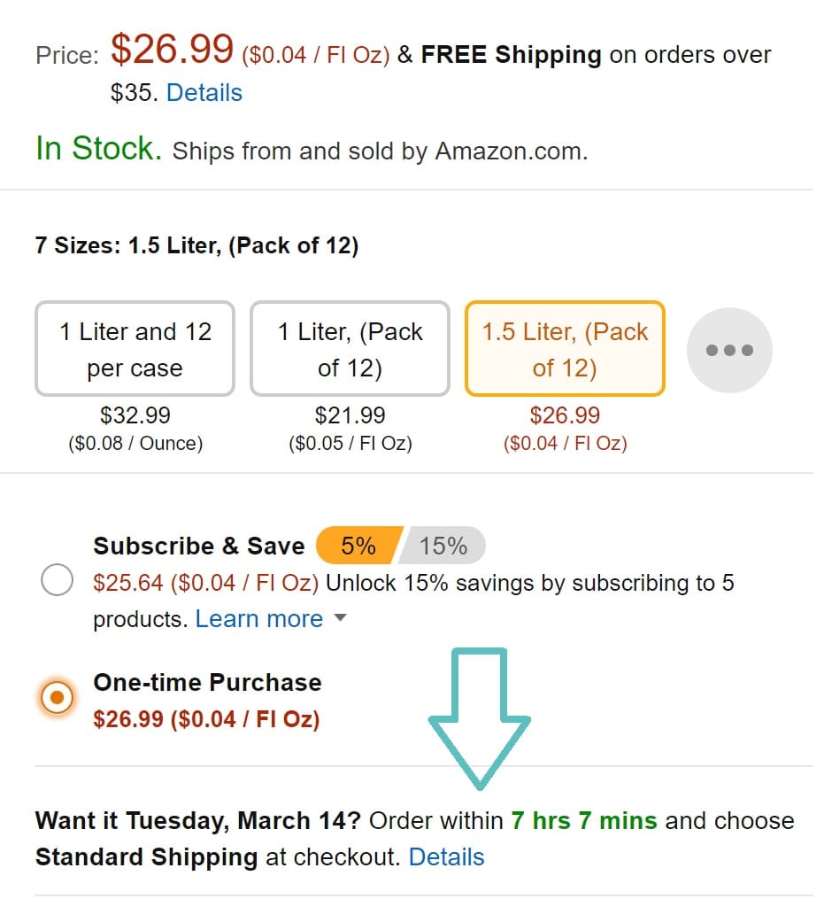 ограничение по времени amazon CTA