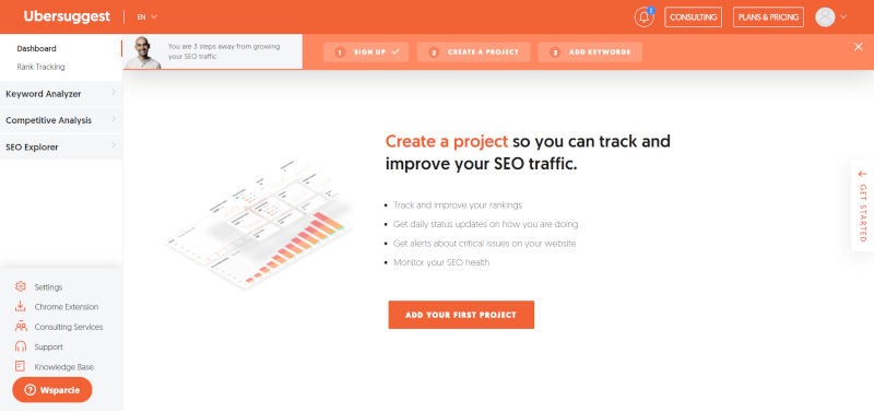 Ubersuggest - digital marketing tools 2022