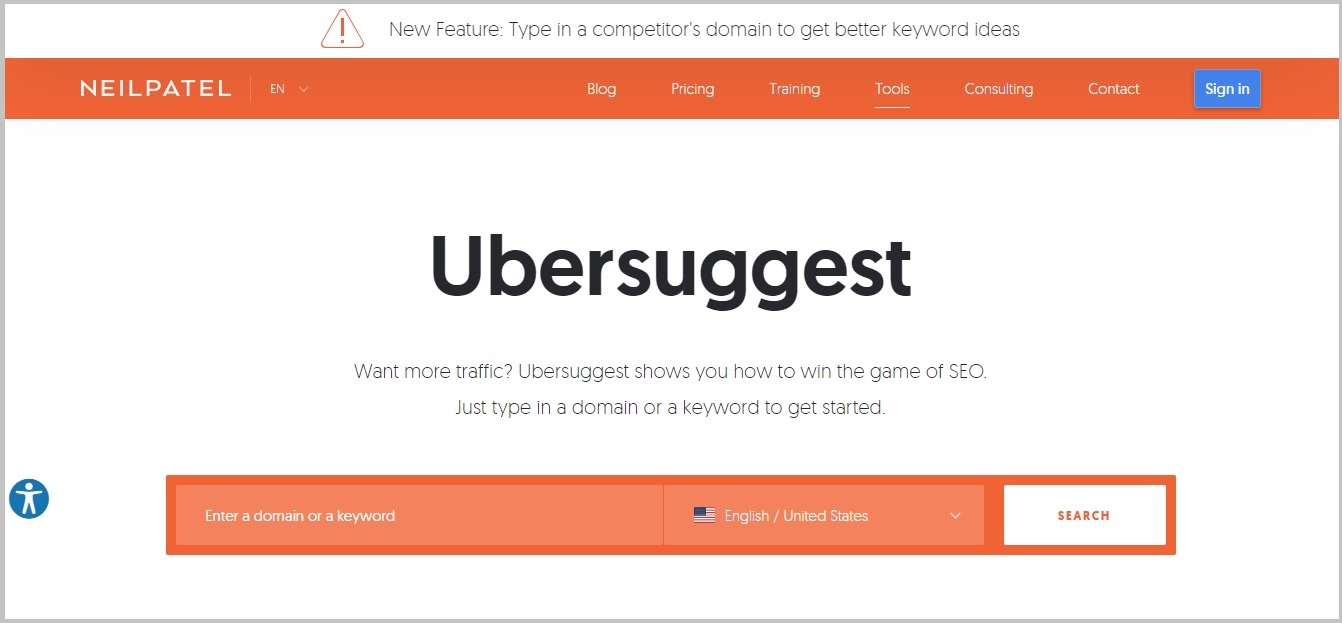 Ubersuggest SEO Tool