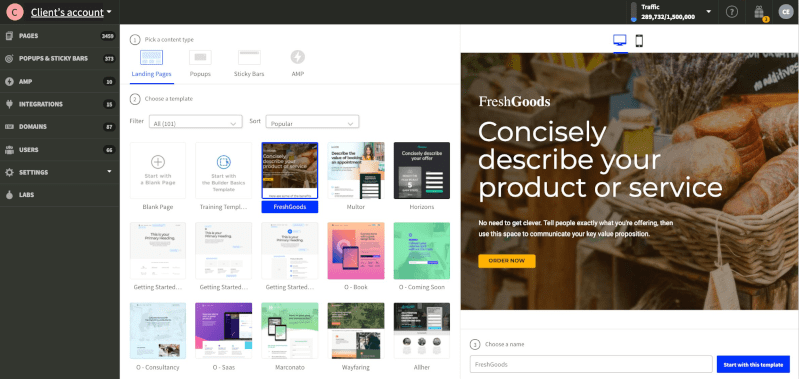 Unbounce - digital marketing tools 2022