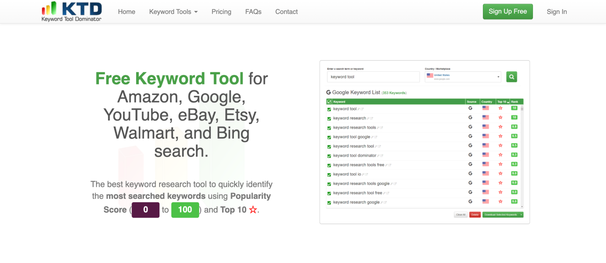Keyword Tool Dominator uncommon keyword research tool.