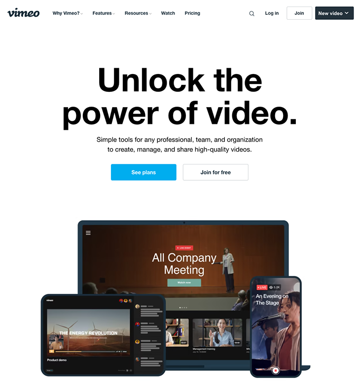 vimeo - инструмент видеомаркетинга