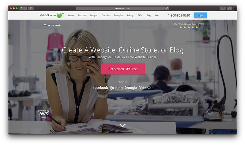 best free website builder - webstarts