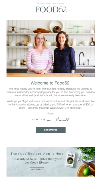 welcome email example