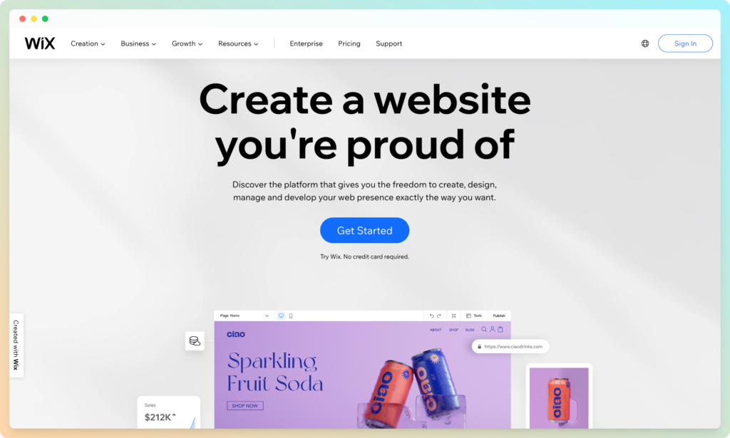 wix - best ecommerce website designs