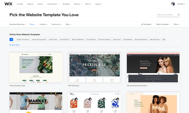 wix templates