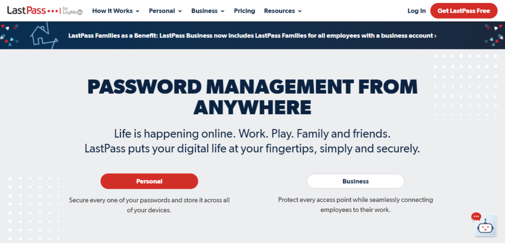 lastpass homepage