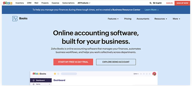 zoho an accounting tool