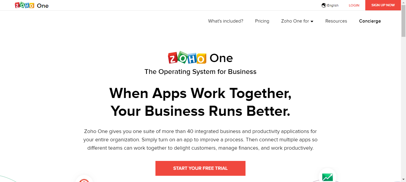 zoho one business management suit
