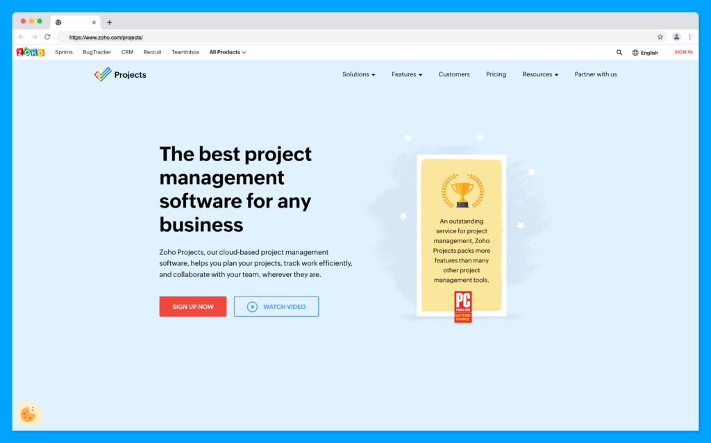 zoho projects - best project management software
