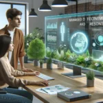 Managed Detection and Response (MDR) office in eco-friendly style